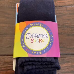 Jefferies Socks Girls Navy Footless Tights